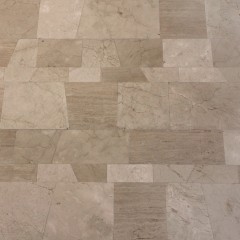 Mix Beige + Travertine Polished Marble Slanted Cut